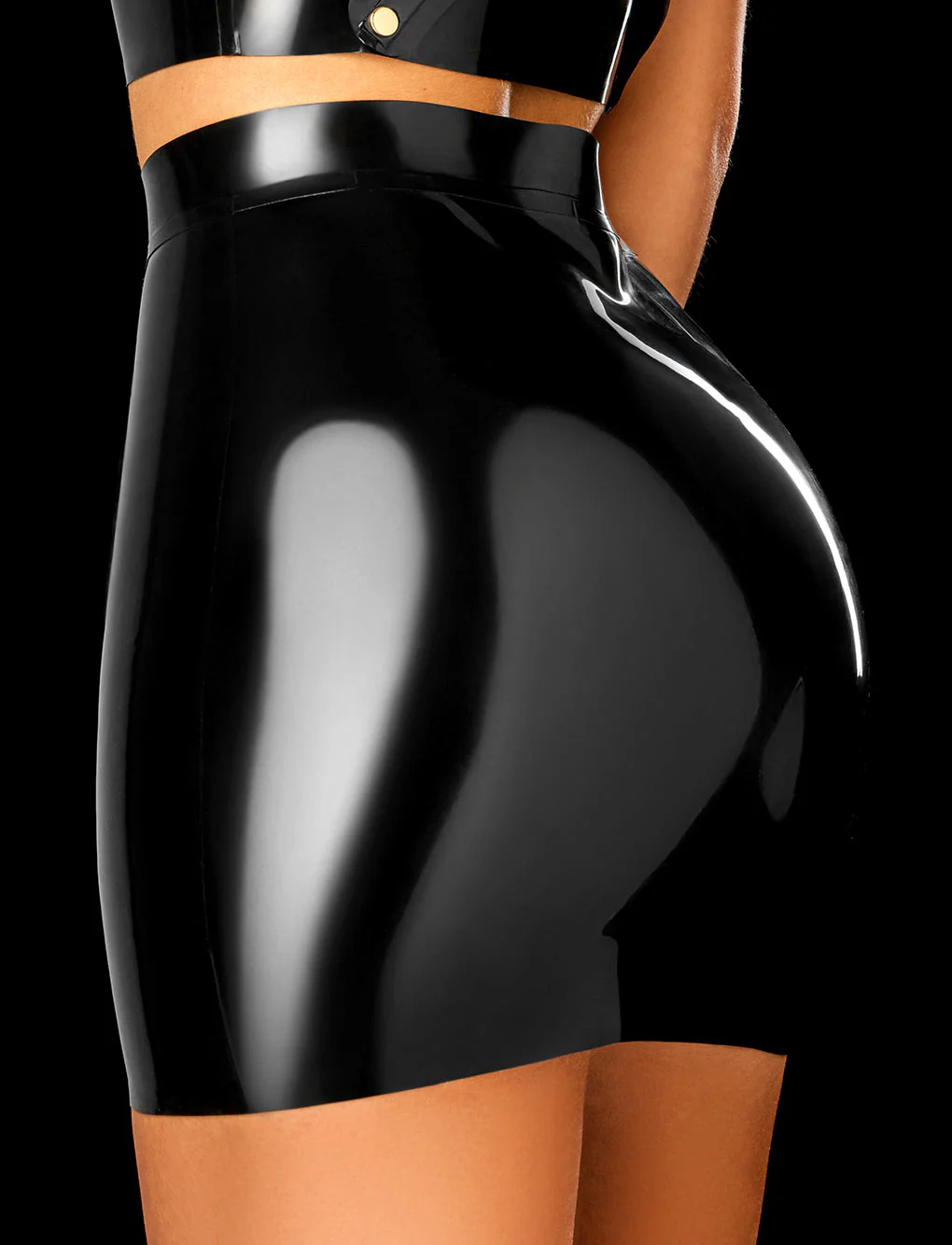 Latex 2.0 Black Mini Skirt - Image 3
