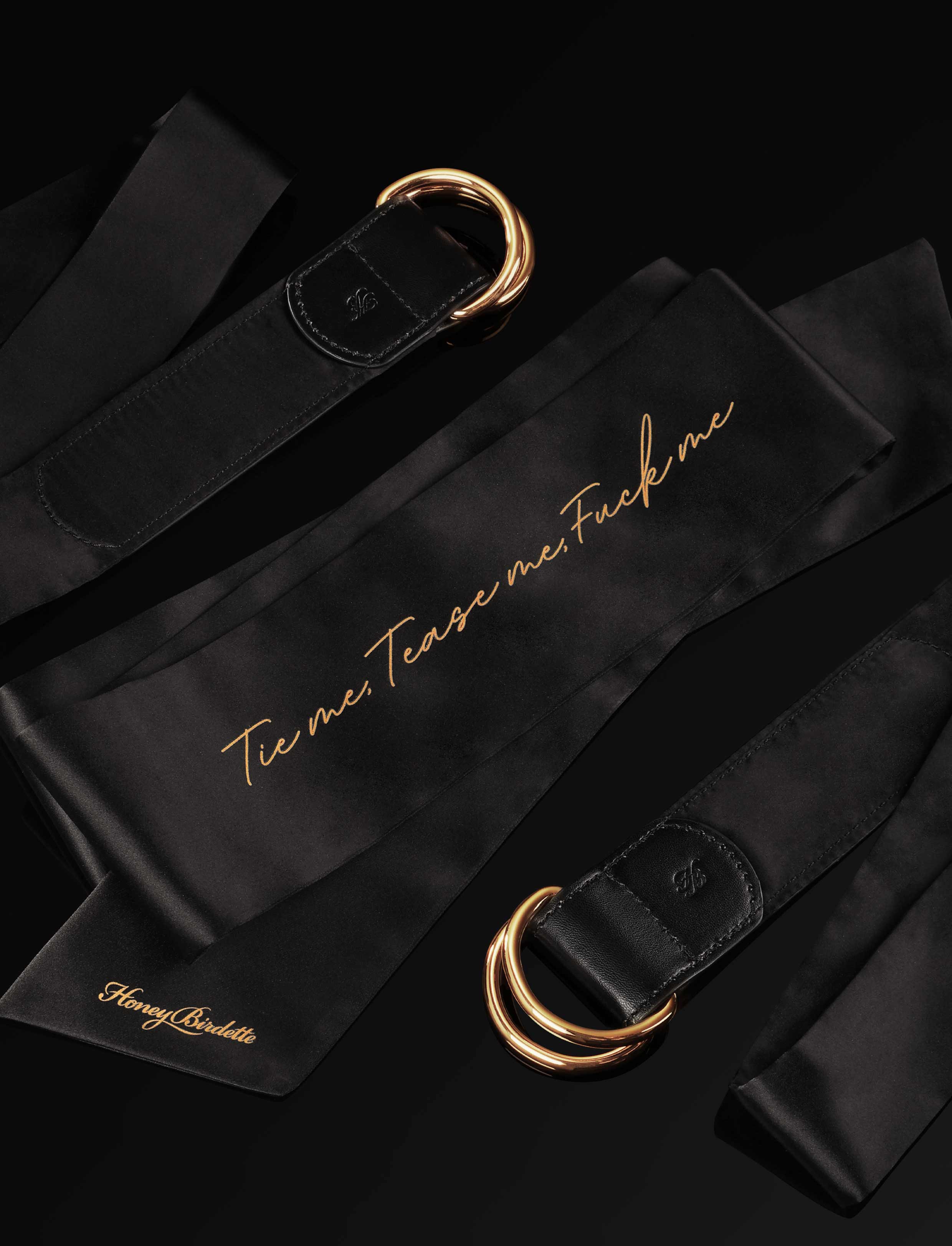 Signature Series Deluxe Black Satin Bondage Kit